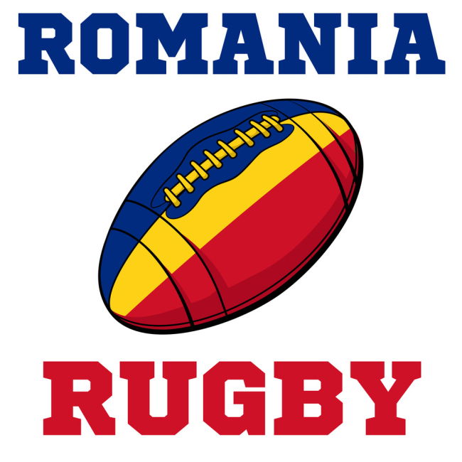 Romania Rugby Ball T-Shirt (Yellow) - Ladies